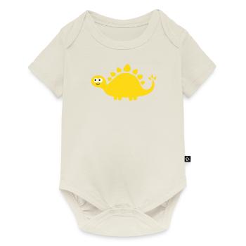 Funny cute dinosaur - Baby Premium short-sleeve bodysuit - off white - Front
