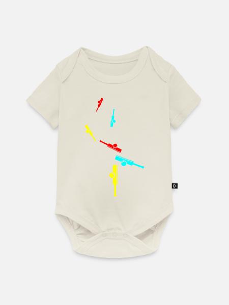 Cricket icon symbol - Baby Premium Kurzarmbody - Naturweiß