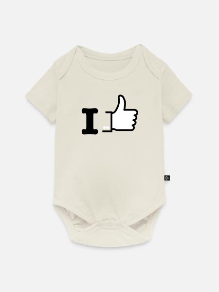 I like deluxe - Baby Premium Kurzarmbody - Naturweiß