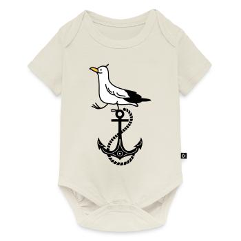 Anchor and seagull - Baby Premium short-sleeve bodysuit - off white - Front