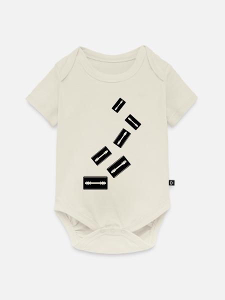 Rasierklinge Icon Symbol - Baby Premium Kurzarmbody - Naturweiß
