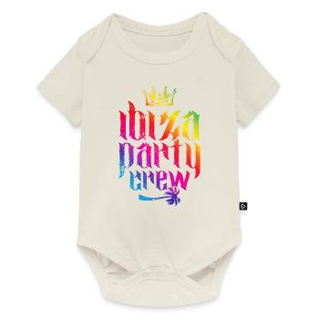 ibiza party crew bunt - Baby Premium Kurzarmbody - Naturweiß - Vorne