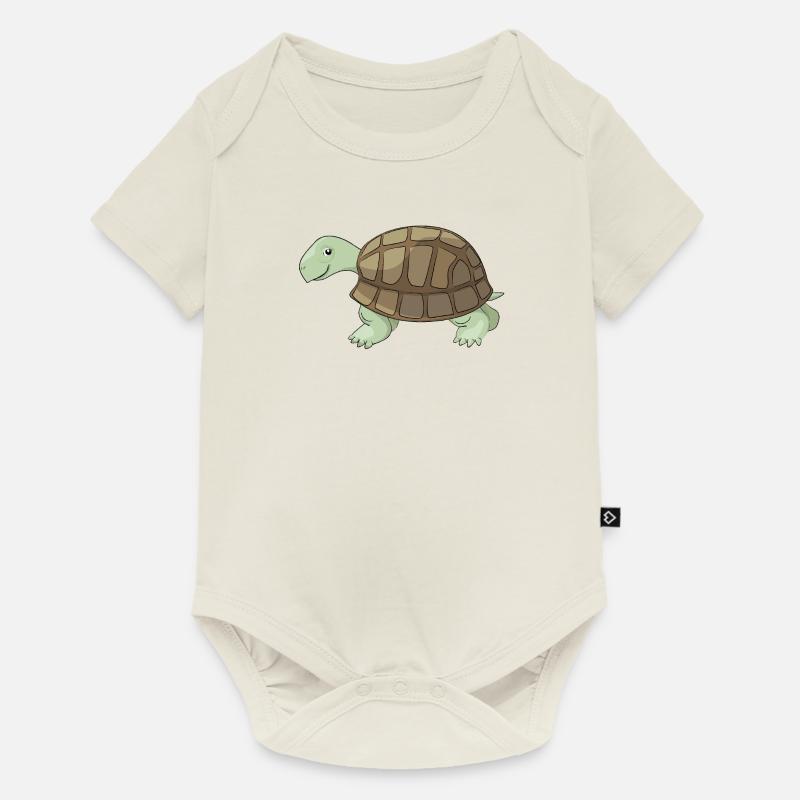 M. Slow - Body à manches courtes Premium Bébé - blanc cassé