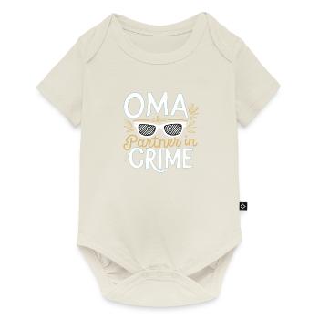 Oma Crime Partner Fun Shirt Liebe Familie - Baby Premium Kurzarmbody - Naturweiß - Vorne