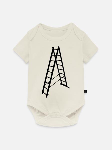 Leiter - Baby Premium Kurzarmbody - Naturweiß