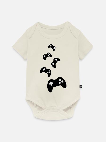Controller Pads - Baby Premium Kurzarmbody - Naturweiß