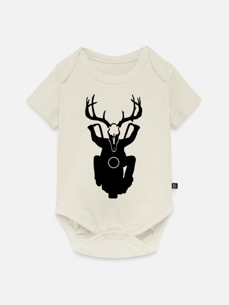 biker - Baby Premium Kurzarmbody - Naturweiß