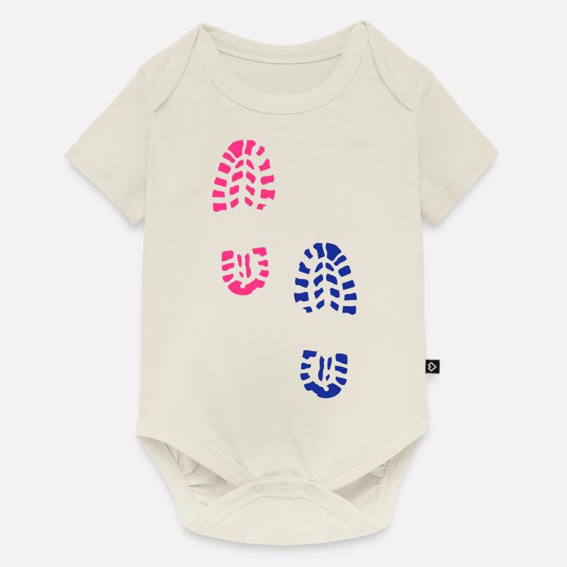 trace pas chaussure 232 - Body à manches courtes Premium Bébé - blanc cassé