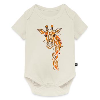 Giraffe - Baby Premium Kurzarmbody - Naturweiß - Vorne