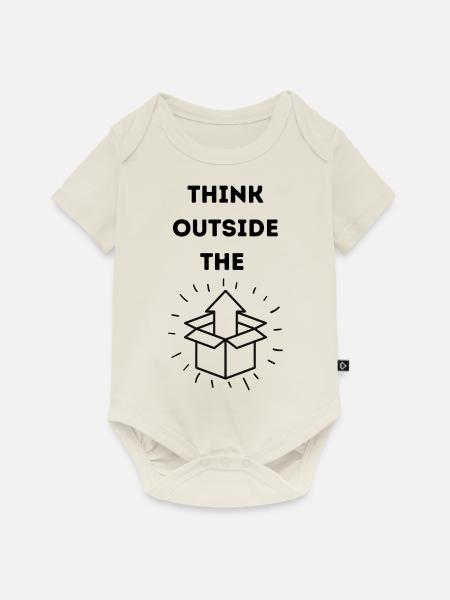 Think outside the Box - Baby Premium Kurzarmbody - Naturweiß