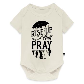 Rise Up and Pray - Baby Premium short-sleeve bodysuit - off white - Front