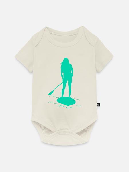 Stand Up Paddle - Baby Premium Kurzarmbody - Naturweiß