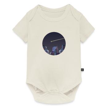 Shooting Star Gift Silhouette Skyline Sky - Baby Premium short-sleeve bodysuit - off white - Front