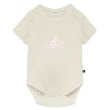 Funny Calm Down je chèvre ce cadeau pun - Body à manches courtes Premium Bébé - blanc cassé - Devant