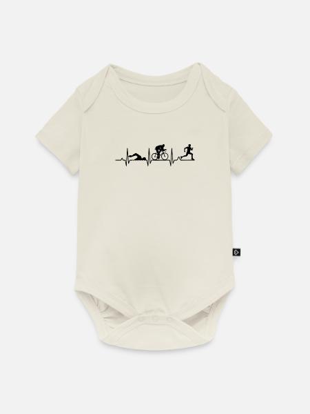 Triathlon Pulsation - Body à manches courtes Premium Bébé - blanc cassé