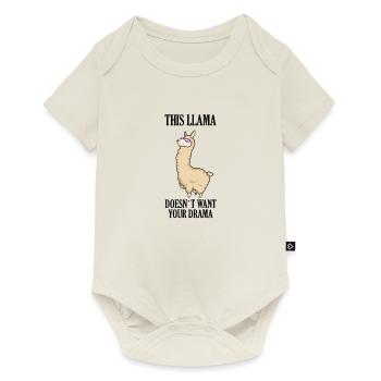 Drame Lama - Body à manches courtes Premium Bébé - blanc cassé - Devant