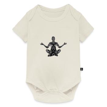 Siège homme yoga - Body à manches courtes Premium Bébé - blanc cassé - Devant