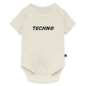 techno - Baby Premium Kurzarmbody - Naturweiß - Vorne