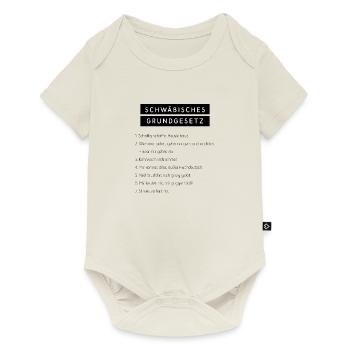Schwäbisches Grundgesetz - Baby Premium Kurzarmbody - Naturweiß - Vorne