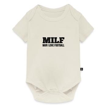 Funny Man I Love Football football players - Baby Premium short-sleeve bodysuit - off white - Front