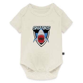 Hai Logo - Bouche brisée - Body à manches courtes Premium Bébé - blanc cassé - Devant