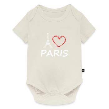 Paris - Body à manches courtes Premium Bébé - blanc cassé - Devant