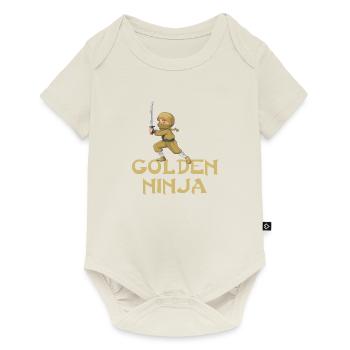 T-shirt Ninja d'or Golden Ninja Go - Body à manches courtes Premium Bébé - blanc cassé - Devant