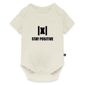 Restez positif Drôle Math Enseignant Cadeau Nerd - Body à manches courtes Premium Bébé - blanc cassé - Devant