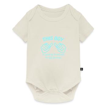 This boy is first promotion to the Big Brother - Baby Premium short-sleeve bodysuit - off white - Front