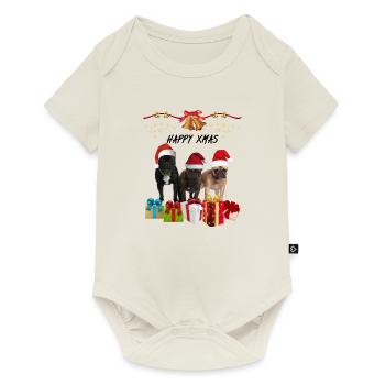 Christmas - dogs and gifts - Baby Premium short-sleeve bodysuit - off white - Front