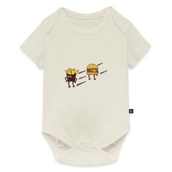 Burger chips gift - Baby Premium short-sleeve bodysuit - off white - Front