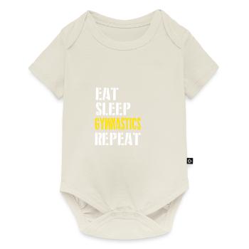 Eat. Sleep. Gymnastics. Repeat. - Baby Premium short-sleeve bodysuit - off white - Front