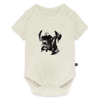 Boxer Dog Face Design - A Boxer Christmas Gift - Baby Premium short-sleeve bodysuit - off white - Front