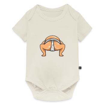 Sumoringer Sumo Kampfsport Ringkampf Geschenk - Baby Premium Kurzarmbody - Naturweiß - Vorne