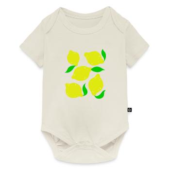 Zitronen - Baby Premium Kurzarmbody - Naturweiß - Vorne