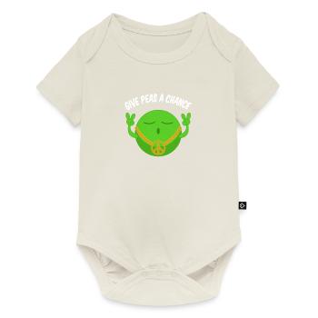 Give peas a chance - Baby Premium short-sleeve bodysuit - off white - Front