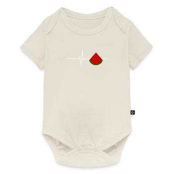 Heartbeat Love Watermelon - Baby Premium short-sleeve bodysuit - off white - Front