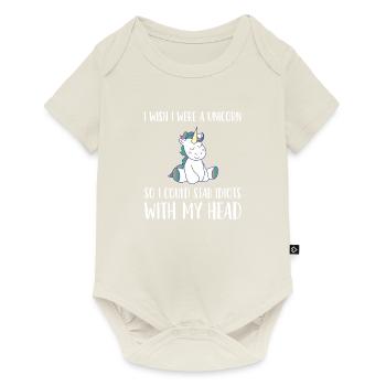 Vereinigungsgeschenk für Einhörner - Sarkasmus - Baby Premium Kurzarmbody - Naturweiß - Vorne
