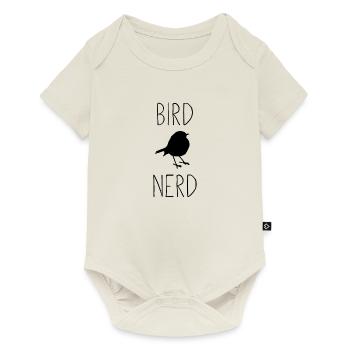 Animal drôle d'amant d'oiseau de cadeau de ballot - Body à manches courtes Premium Bébé - blanc cassé - Devant