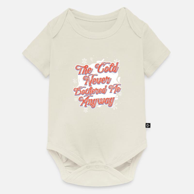 Cadeau de vacances d'hiver par temps froid - Body à manches courtes Premium Bébé - blanc cassé