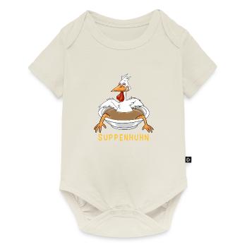 Soupe poulet soupe poulet ragoût cadeau gockel - Body à manches courtes Premium Bébé - blanc cassé - Devant