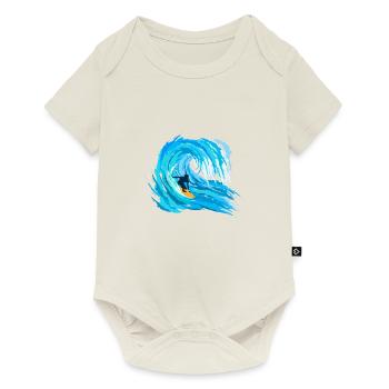 Surfers Silhouette - Surfer - Baby Premium short-sleeve bodysuit - off white - Front