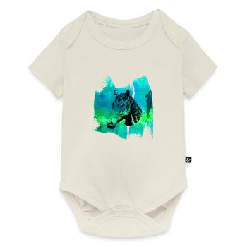 Rider rider horse dressage rider t shirt - Baby Premium short-sleeve bodysuit - off white - Front