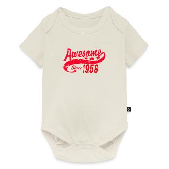 Awesome Since 1958 60 Years Old Birthday - Baby Premium short-sleeve bodysuit - off white - Front