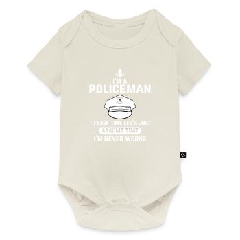 Chemise de police - Body à manches courtes Premium Bébé - blanc cassé - Devant