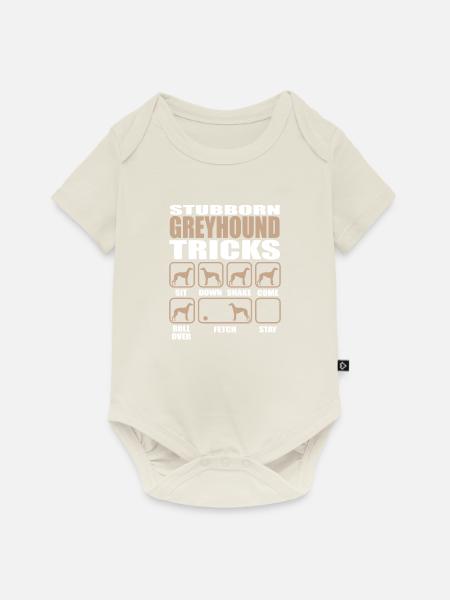 Stubborn Greyhound Tricks design - Baby Premium short-sleeve bodysuit - off white