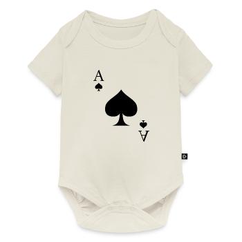 Card Game Card Spades Ace Gambling Gift - Baby Premium short-sleeve bodysuit - off white - Front