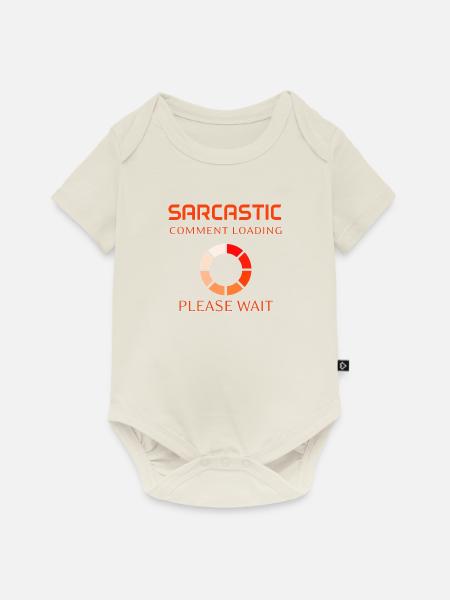 Sarkastischer Kommentar Wird geladen - Baby Premium Kurzarmbody - Naturweiß