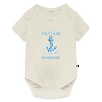 Ich bin Captain Blue - Baby Premium Kurzarmbody - Naturweiß - Vorne