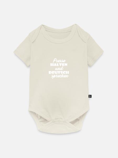 Keep calm and talk German - Baby Premium short-sleeve bodysuit - off white